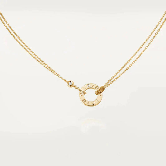 [BIJOUX]LOVE NECKLACE 16MM 2 DIAMONDS