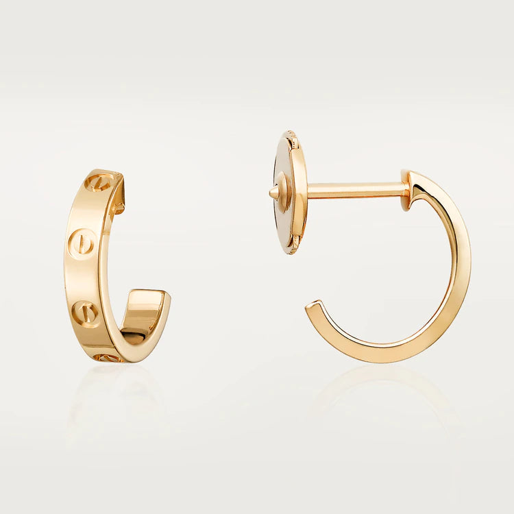 [BIJOUX]BOUCLES D'OREILLES LOVE 2.65MM OR ROSE
