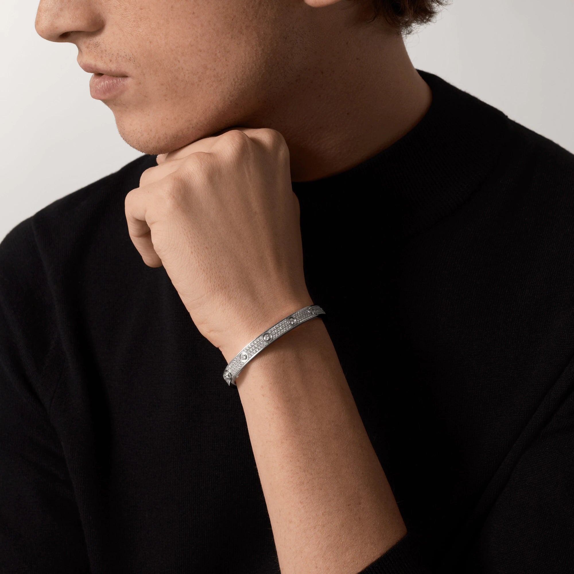 [BIJOUX]LOVE BRACELET 6.1MM DIAMOND-PAVED 10 BIG DIAMONDS