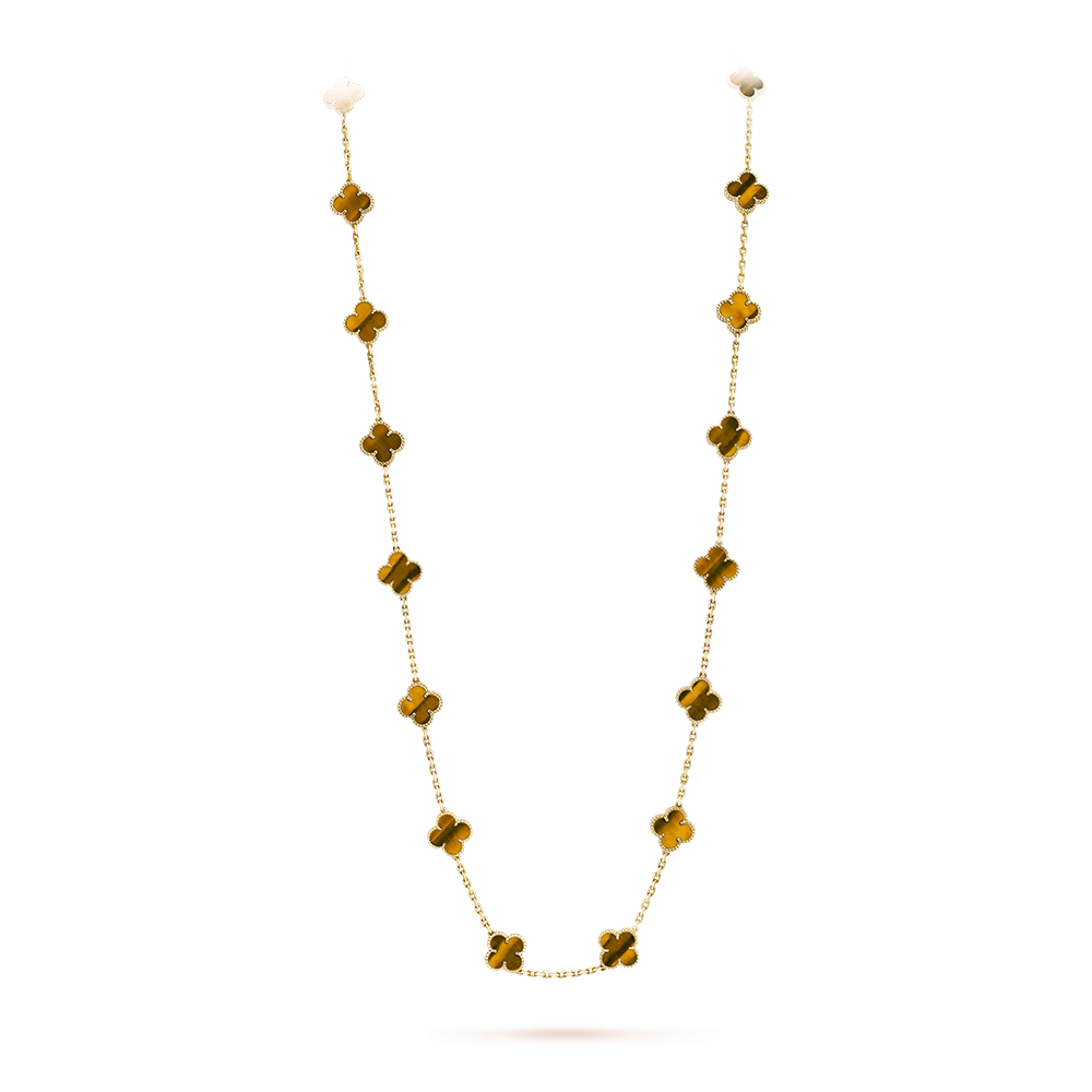 [BIJOUX]CLOVER 20 MOTIFS ŒIL DE TIGRE OR ROSE