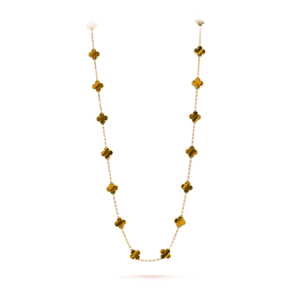[BIJOUX]CLOVER 20 MOTIFS TIGER EYE ROSE GOLD