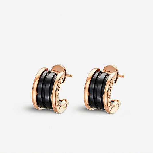 [BIJOUX]ZERO 1 PINK GOLD CERAMIC EARRINGS