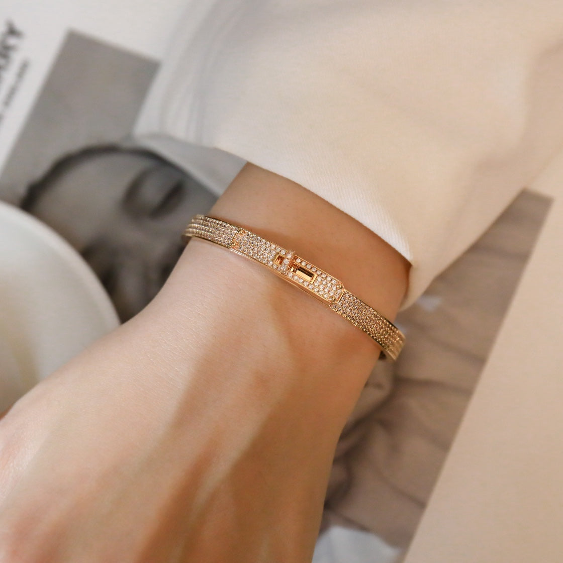 [BIJOUX]BRACELET KELLY PAVÉ DIAMANTS 