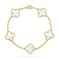 [Topon]CLOVER WHITE PEARL MOP 5 MOTIF BRACELET COLLECTION
