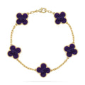 [Topon]CLOVER 5 MOTIF PURPLE STRIPES BRACELET COLLECTION