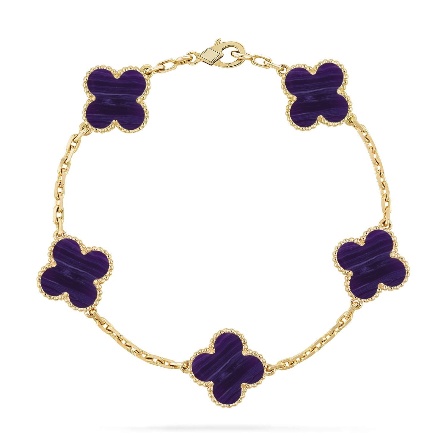 [Topon]CLOVER 5 MOTIF PURPLE STRIPES BRACELET COLLECTION