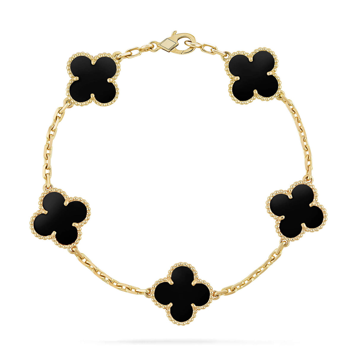 [Topon] CLOVER 5 MOTIF ONYXS BRACELET COLLECTION