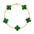 [Topon] CLOVER 5 MOTIF MALACHITE BRACELET COLLECTION