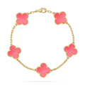 [Topon] CLOVER 5 MOTIFS  PINK MOP BRACELET COLLECTION