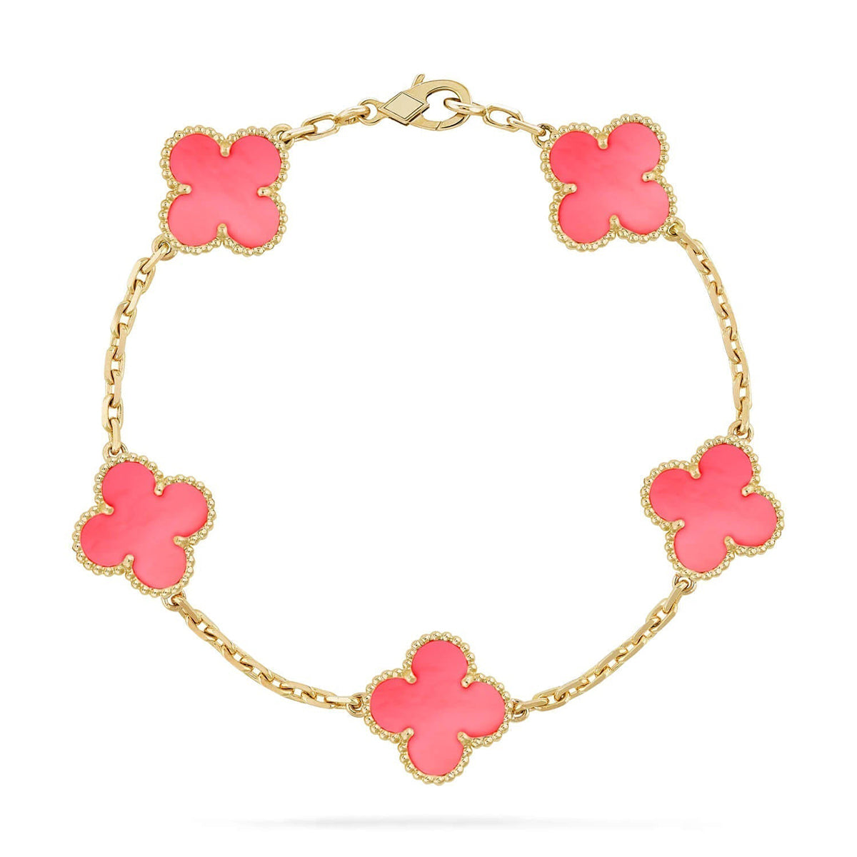 [Topon] CLOVER 5 MOTIFS  PINK MOP BRACELET COLLECTION