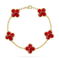 [Topon]CLOVER 5 MOTIF RED PATTERN BRACELET COLLECTION