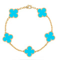 [Topon] CLOVER 5 MOTIF TURQUOISE BRACELET COLLECTION
