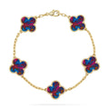 [Topon]CLOVER 5 MOTIF COLOR GEMSTONES BRACELET COLLECTION