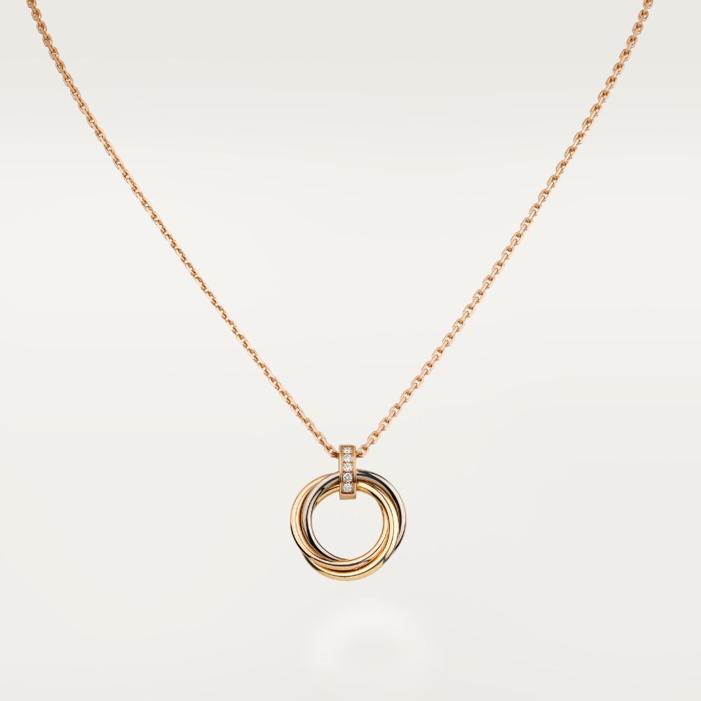 [BIJOUX]TRINITY NECKLACE GOLD  DIAMONDS