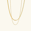 [Topon]Hailey Layered Gold Chain Necklace