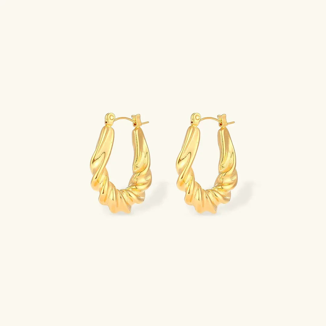 [Topon]Adaline Twist Hoop Earrings