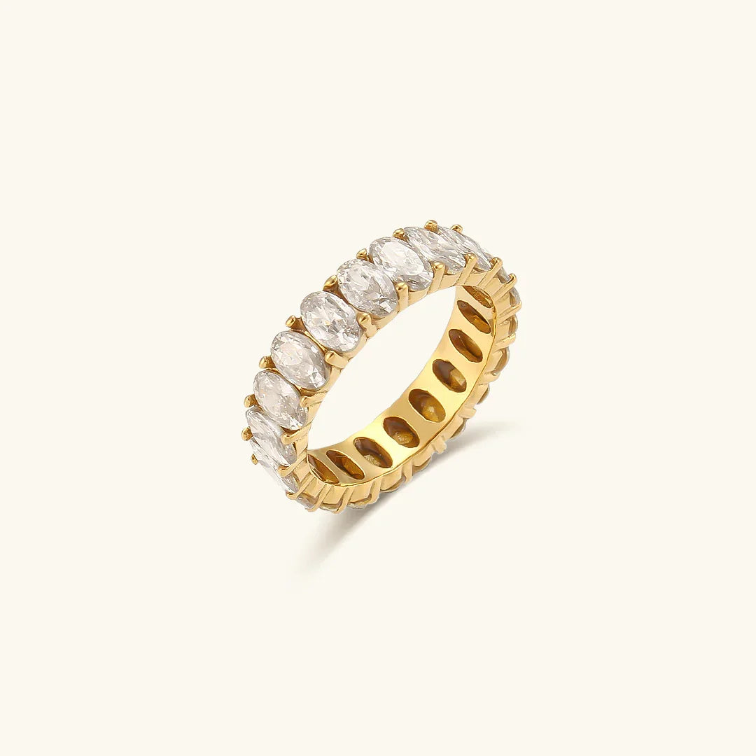 [Topon]Antoinette Diamond Simulant Gold Ring