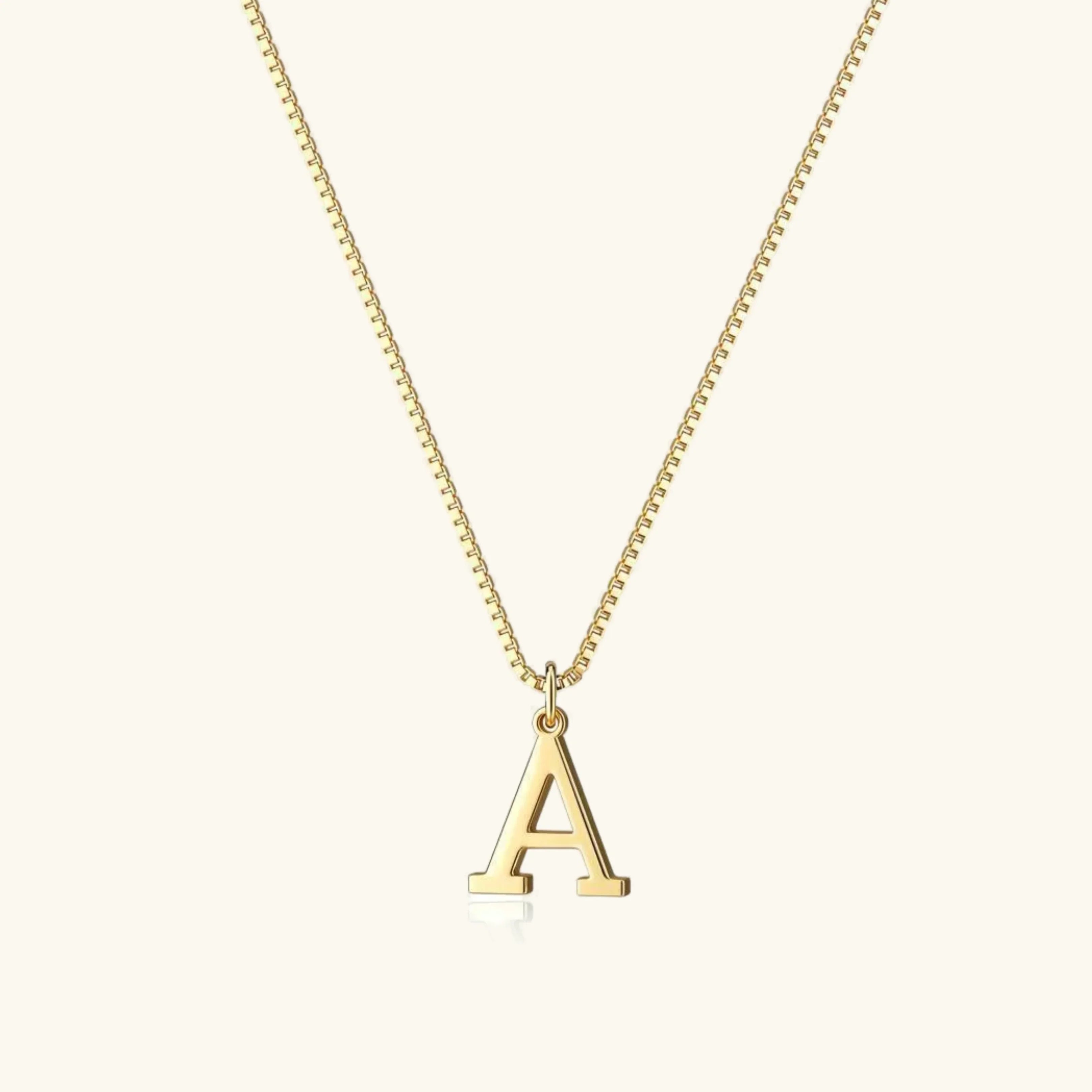 [Topon]Therese Letter Initial Gold Necklace