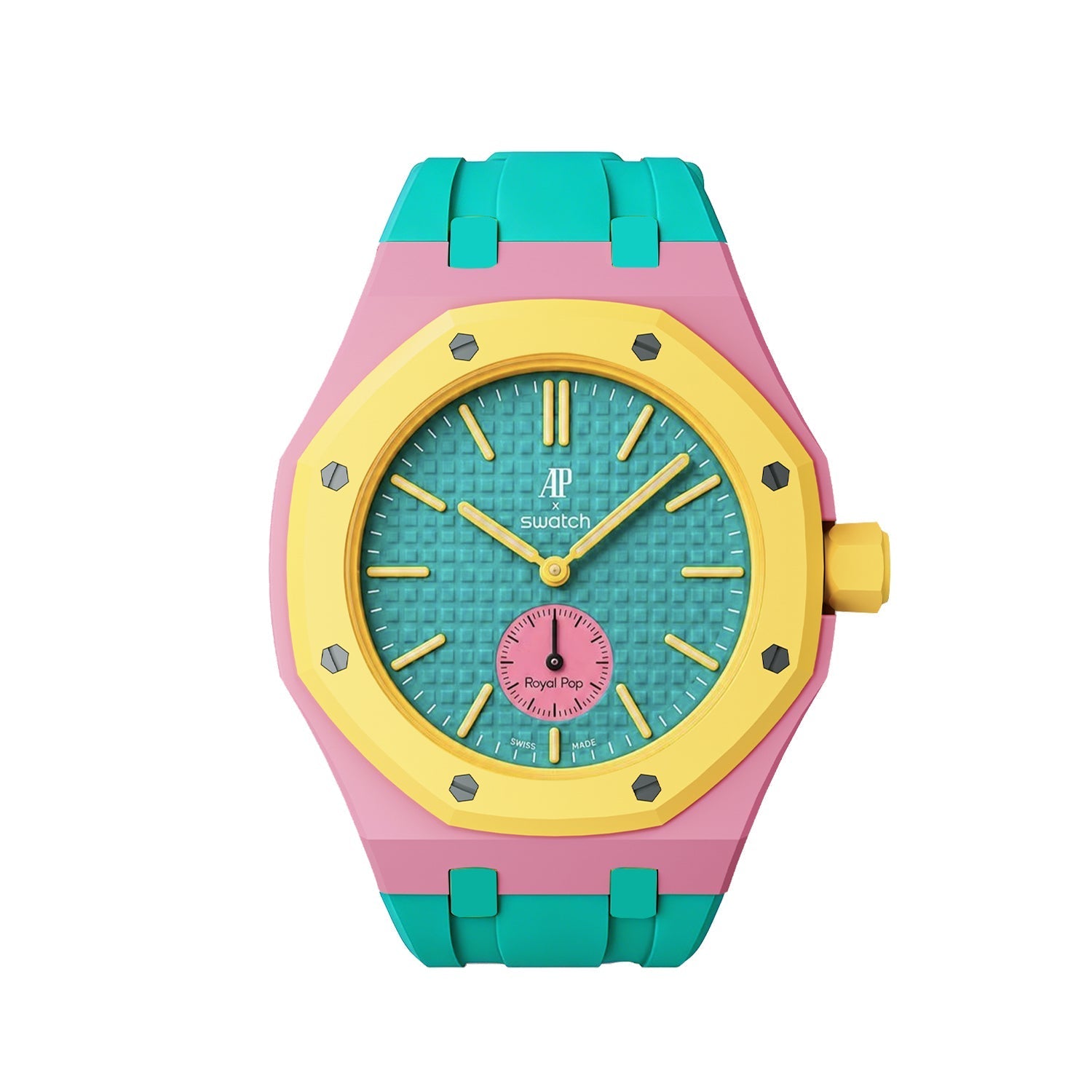 Oak Pop Exclusive Pink And Green Silicone Strap