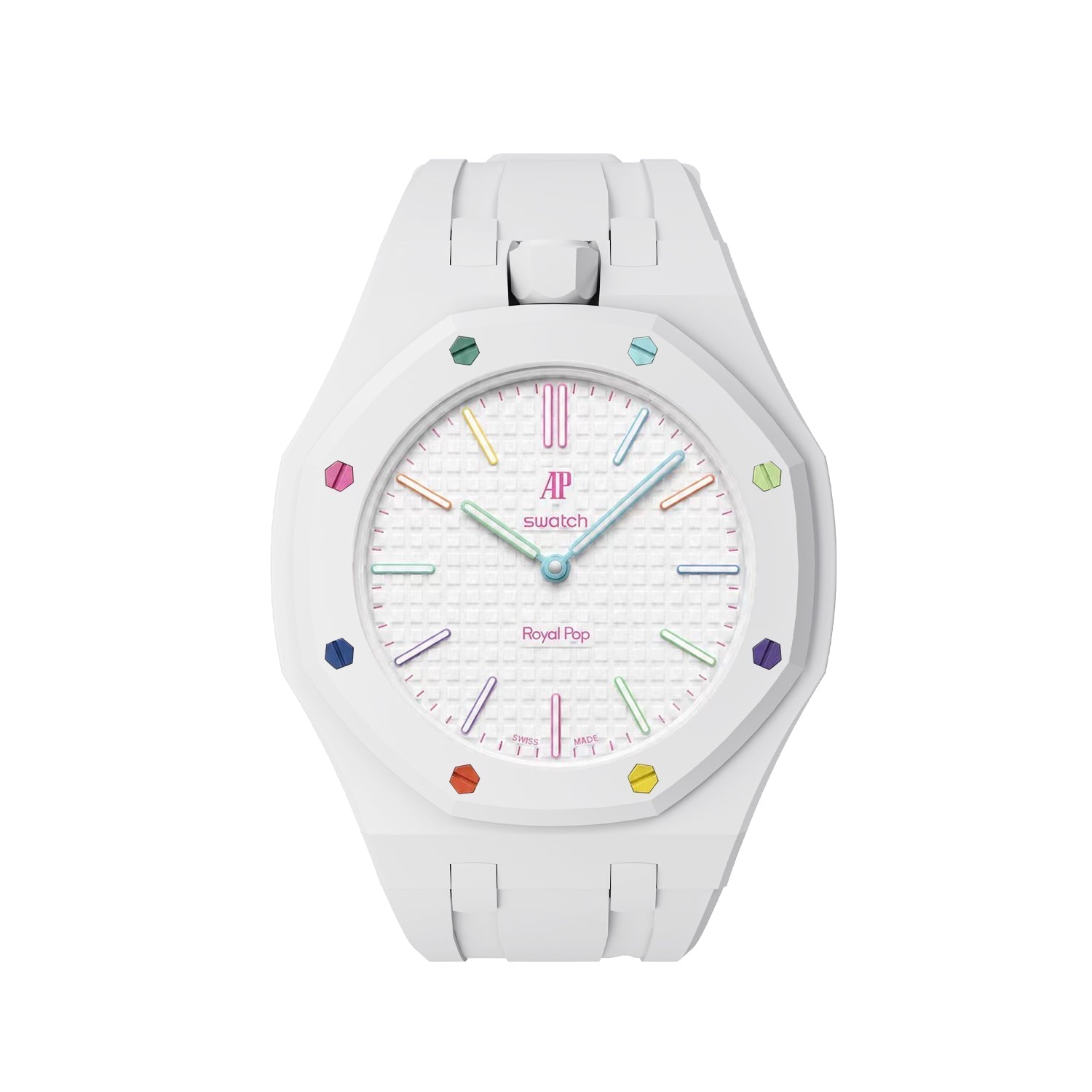 Oak Pop Exclusive  White Silicone Strap