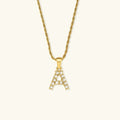 [Topon]Maeve Letter Initial Diamond Necklace