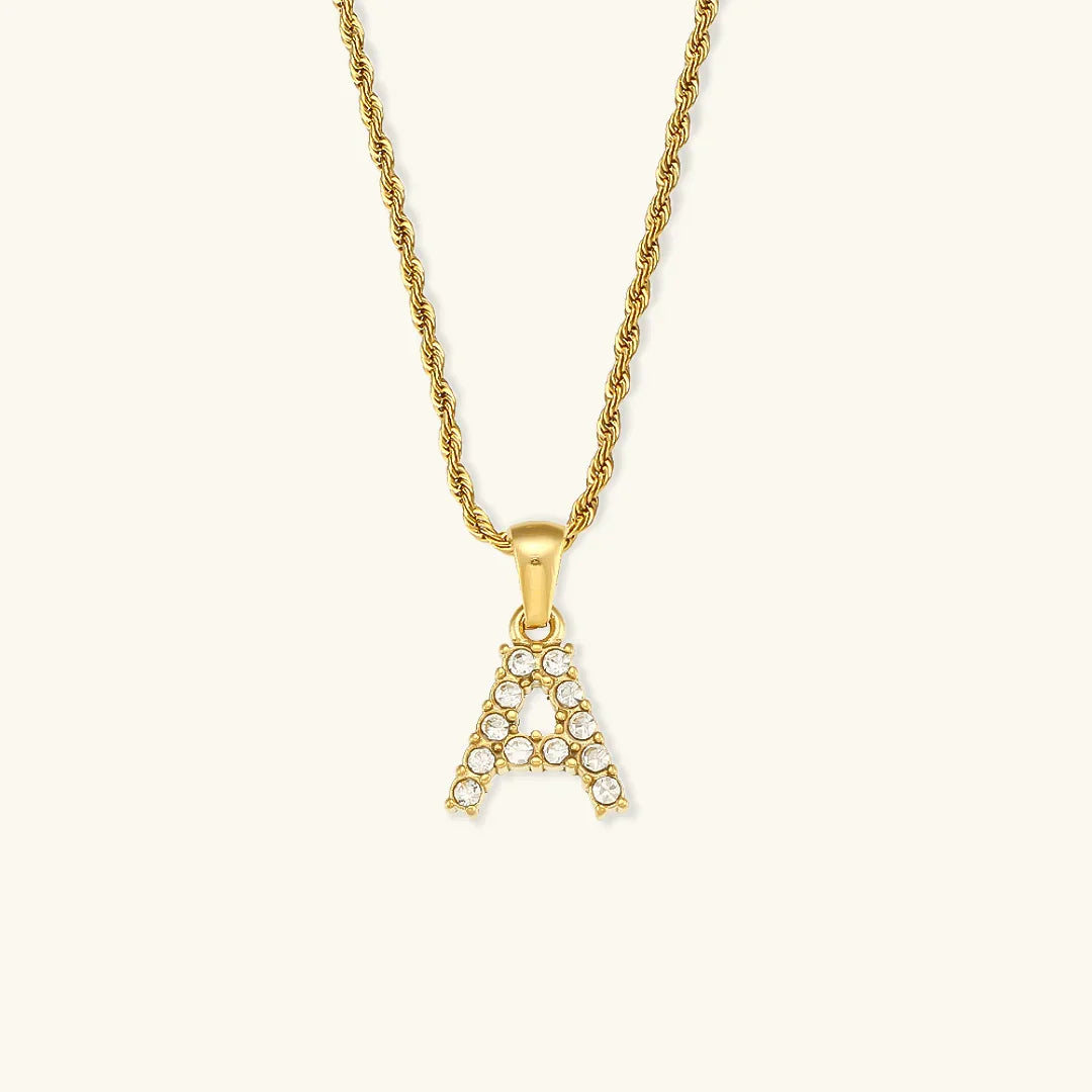 [Topon]Maeve Letter Initial Diamond Necklace