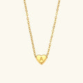[Topon]Heart Initial Gold Necklace