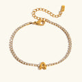 [Topon]Avaria Bubble Letter Tennis Bracelet