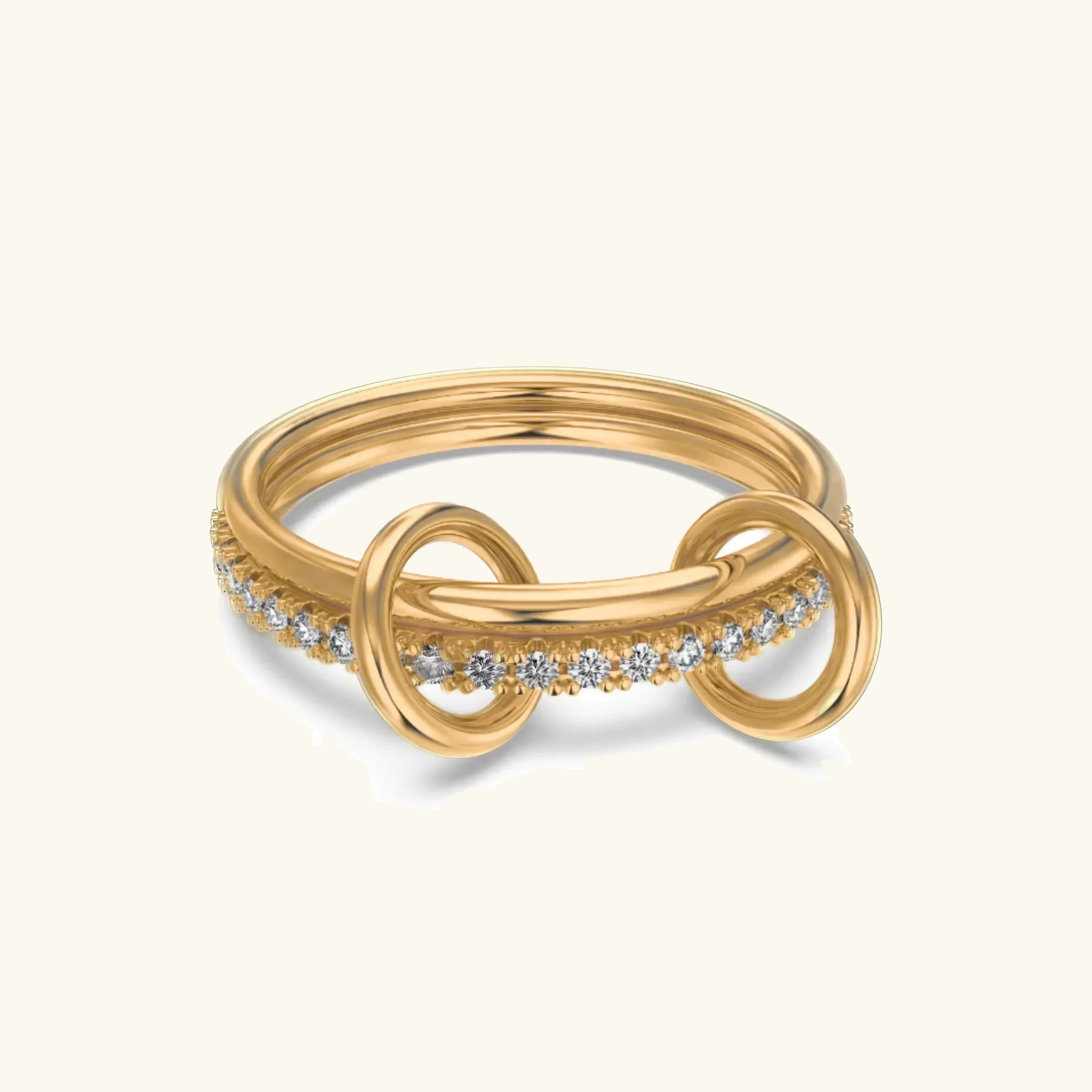 [Topon]Adela Stacked Diamond Ring