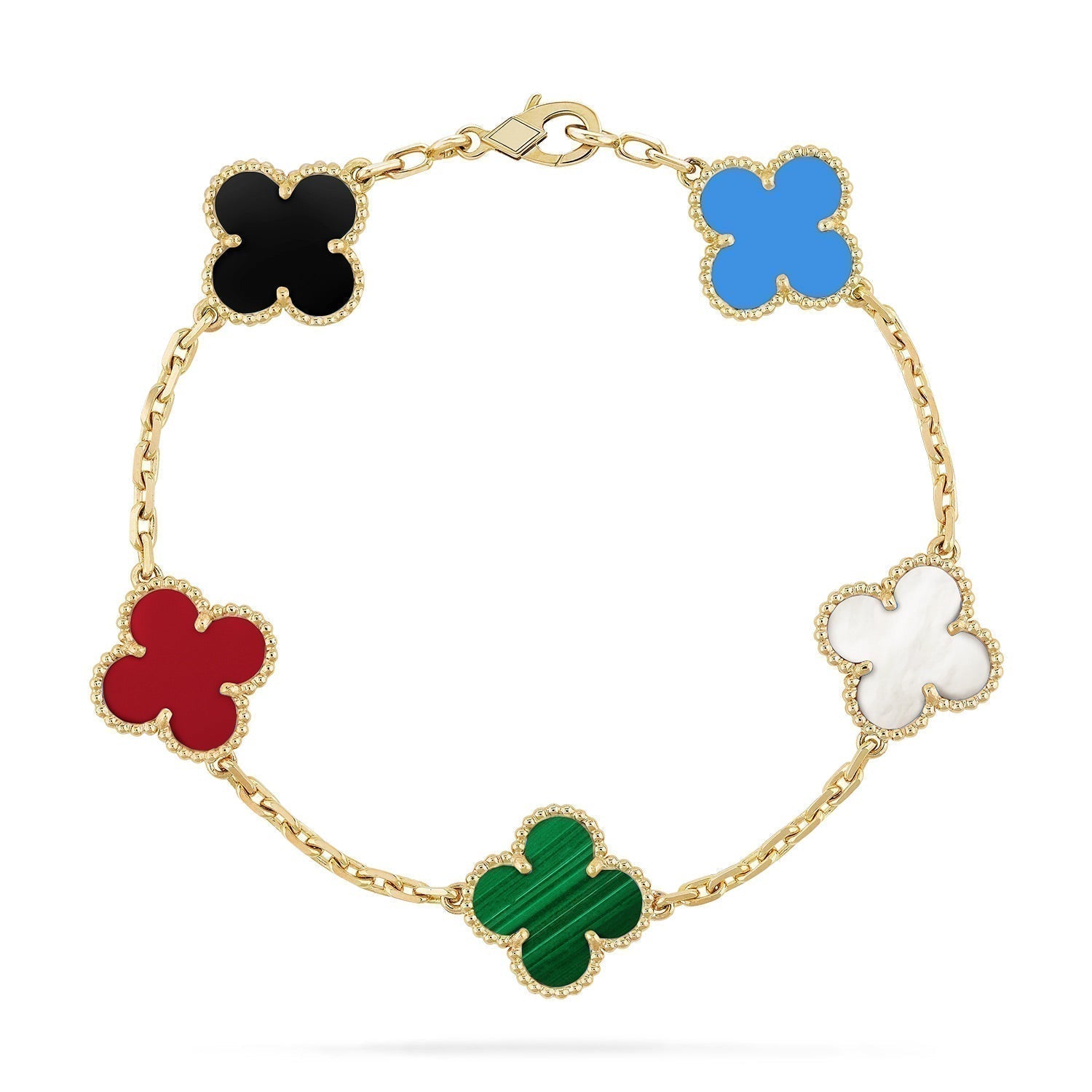 [Topon]CLOVER 5 MOTIFS MULTICOLOR BRACELET