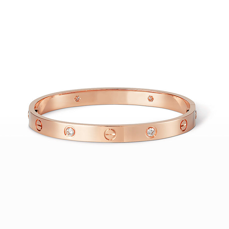 [BIJOUX]BRACELET AMOUR 6.1MM 4 DIAMANTS