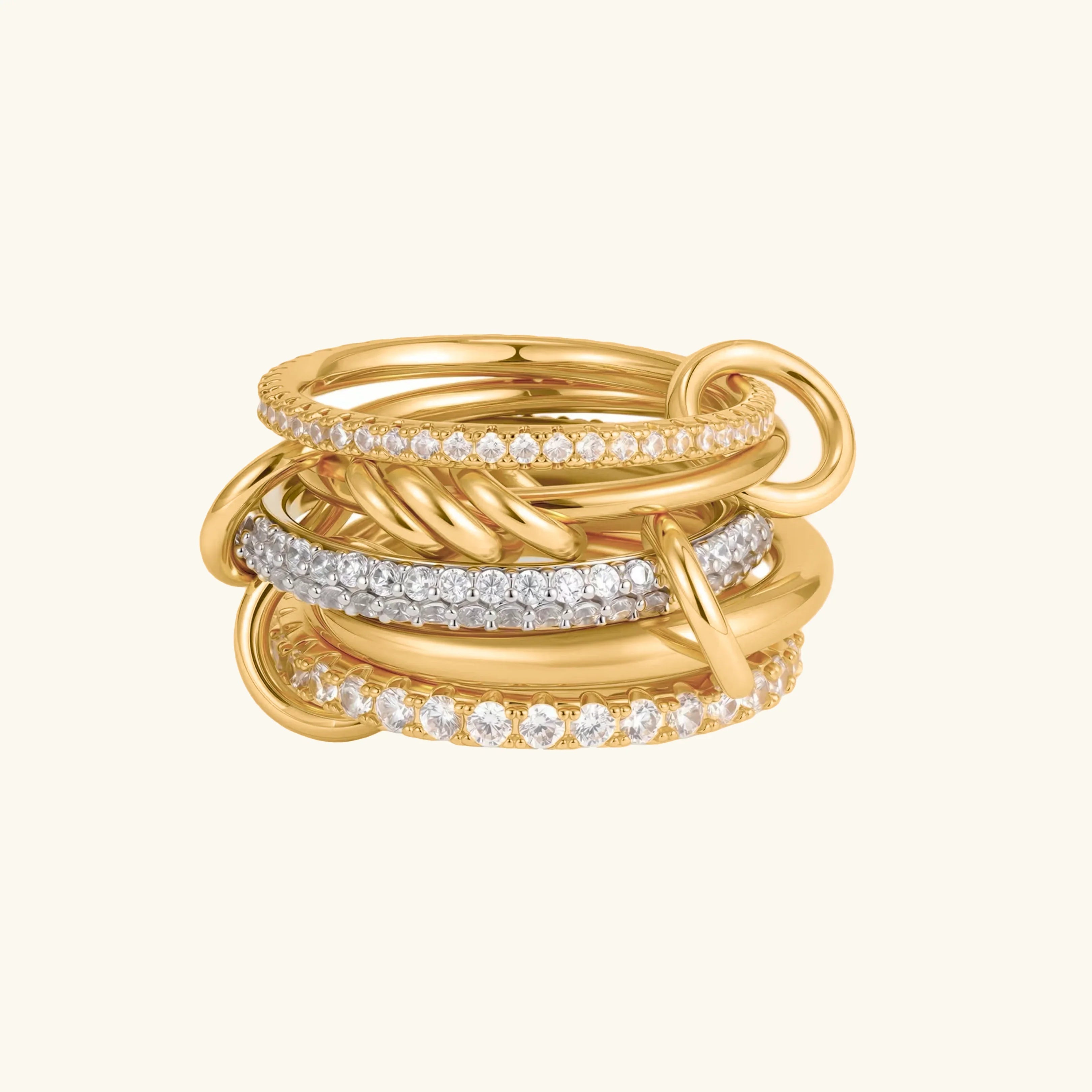 [Topon]Blaise Stacked Diamond Ring