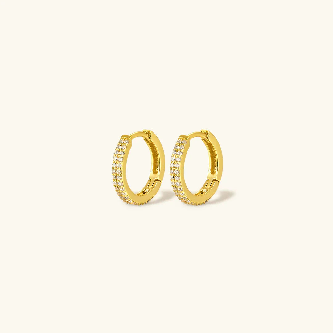 [Topon]Cathy Paved Hoop Earrings