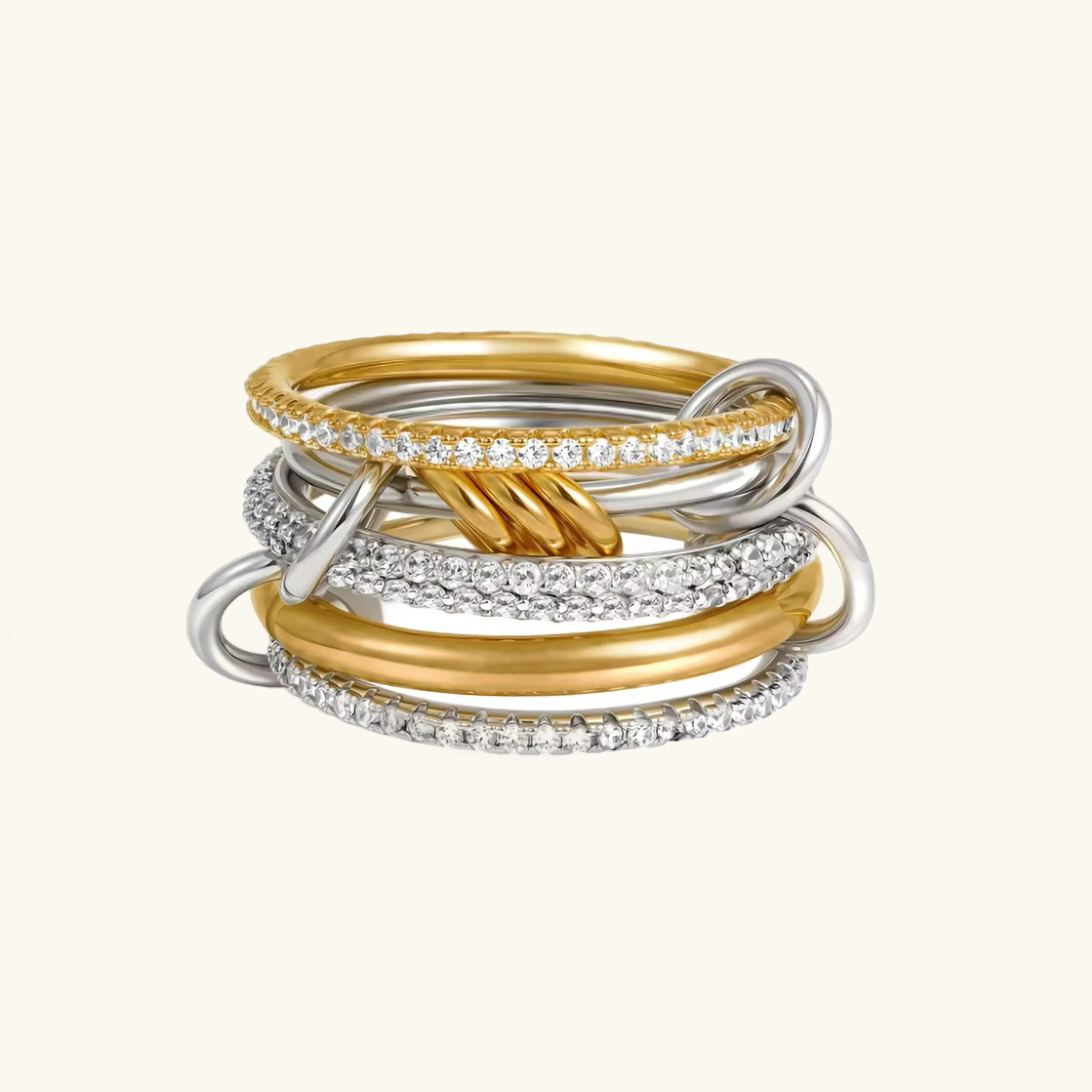 [Topon]Collina Stacked Diamond Ring