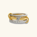 [Topon]Cosette Stacked Diamond Ring