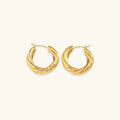 [Topon]Denisse Twisted Hoop Earrings