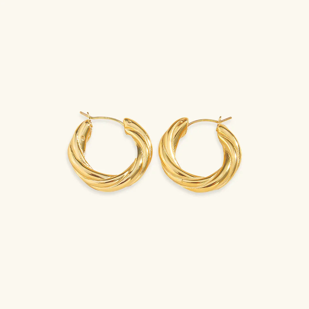 [Topon]Denisse Twisted Hoop Earrings
