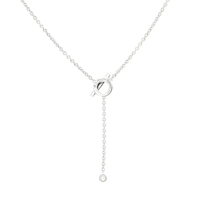 [BIJOUX]FINESSE SILVER DIAMOND NECKLACE