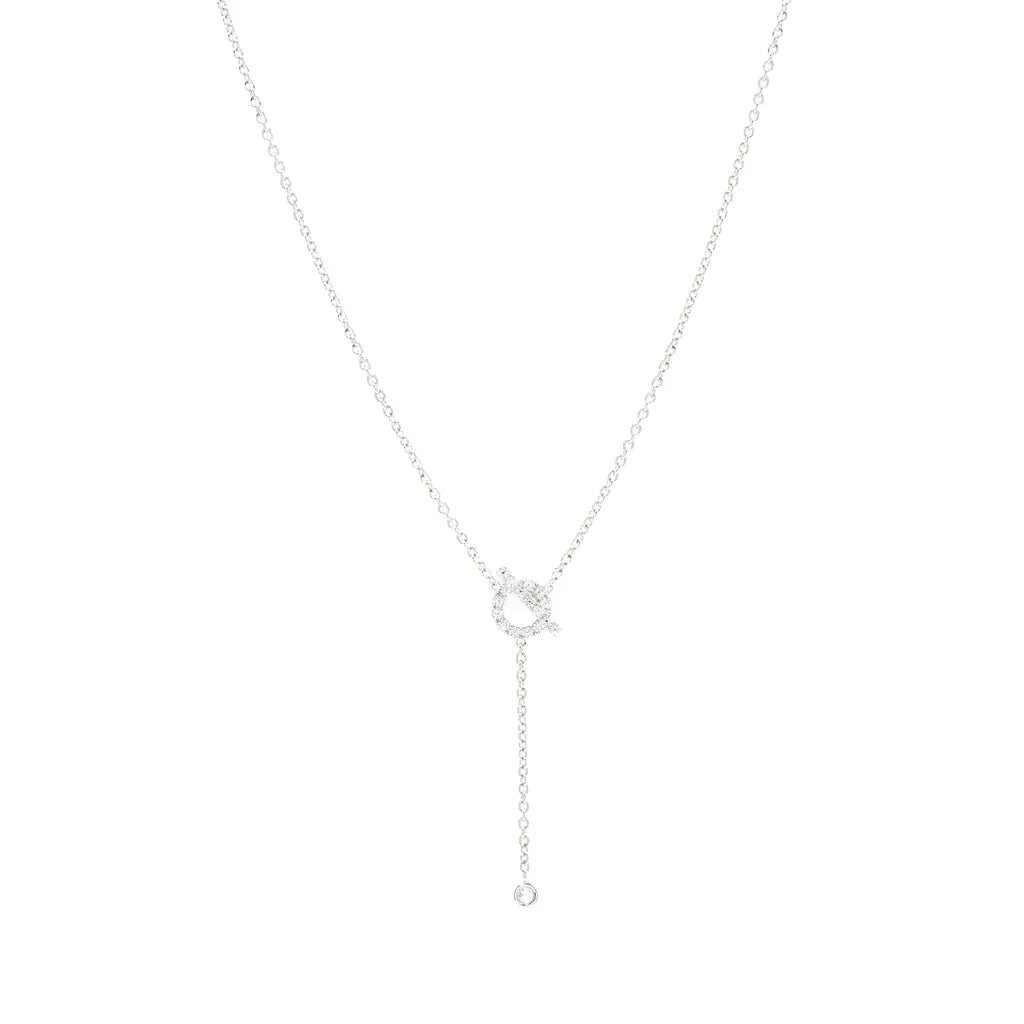 [BIJOUX]FINESSE SILVER DIAMOND NECKLACE