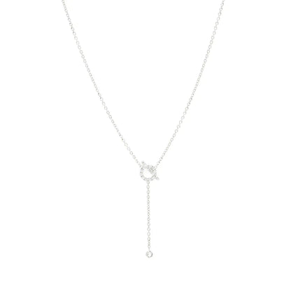 [BIJOUX]FINESSE SILVER DIAMOND NECKLACE