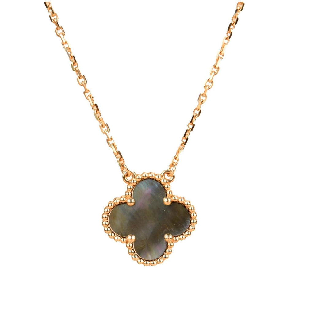 [Topon]CLOVER 15MM  GRAY MOTHER OF PEARL NECKLACE