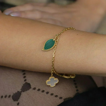 [BIJOUX]LUCKY SPRING 5 MOTIF GOLD BRACELET