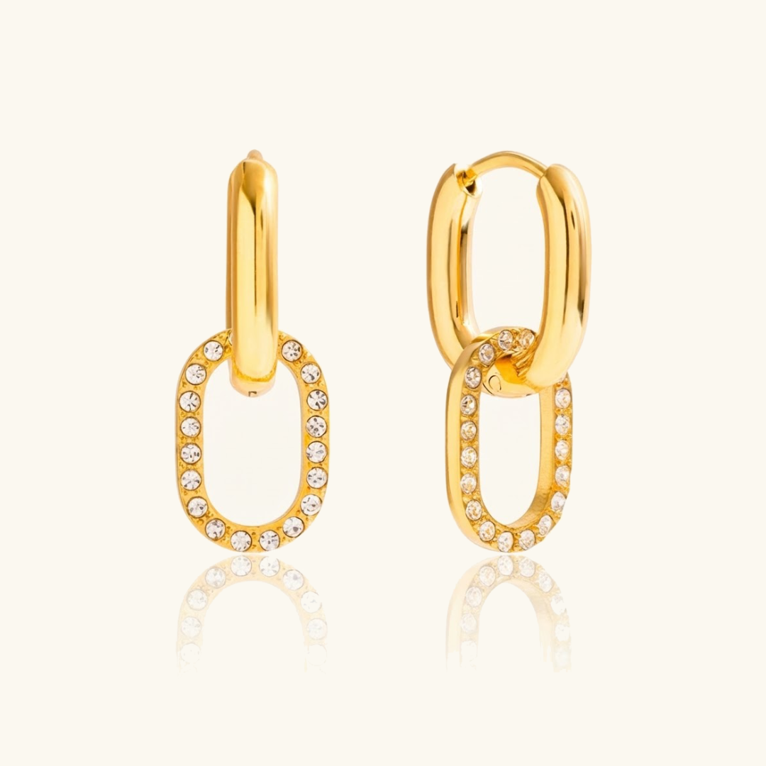 [Topon]Aina Double Hoop Diamond Earrings