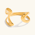 [Topon]Lulu Sculpted Gold Bangle