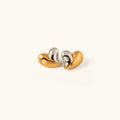 [Topon]Dorothea Two Tone Heart Earrings