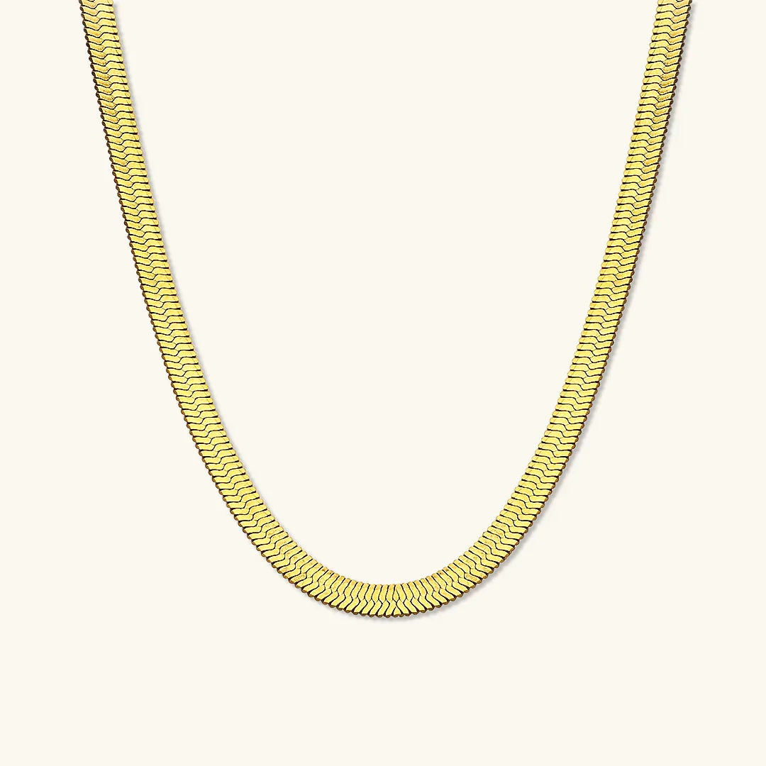 [Topon]Elysian Gold Herringbone Necklace