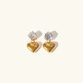 [Topon]Emmeline Heart Gold Earrings