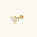 [Topon]Trio Flat Back Diamond Stud