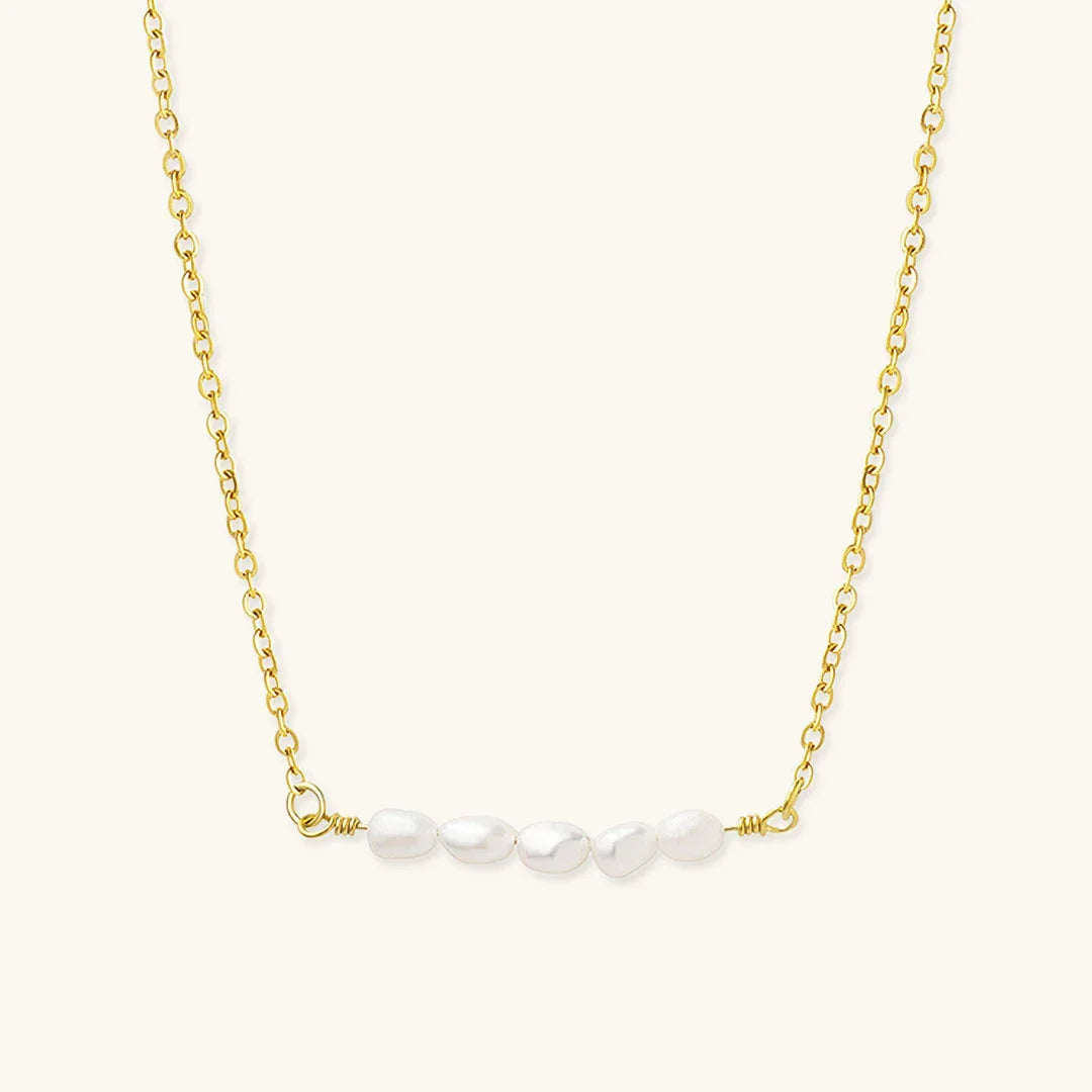 [Topon]Fleur Freshwater Pearl Gold Necklace