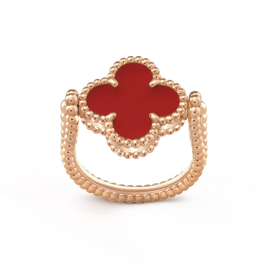 [BIJOUX]CLOVER RIVERSIBLE PINK GOLD RING